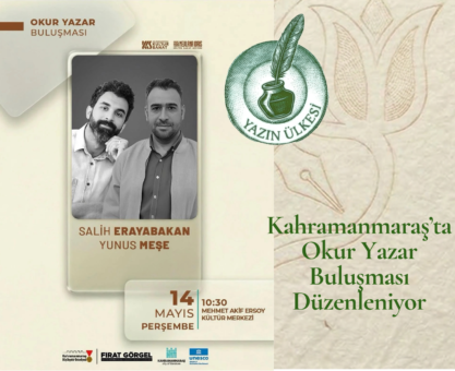 Kahramanmaraş’ta Okur Yazar Buluşması Düzenleniyor