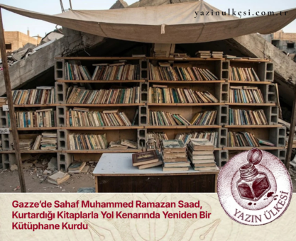 Gazze’de Sahaf Muhammed Ramazan Saad, Kurtardığı Kitaplarla Yol Kenarında Yeniden Bir Kütüphane Kurdu